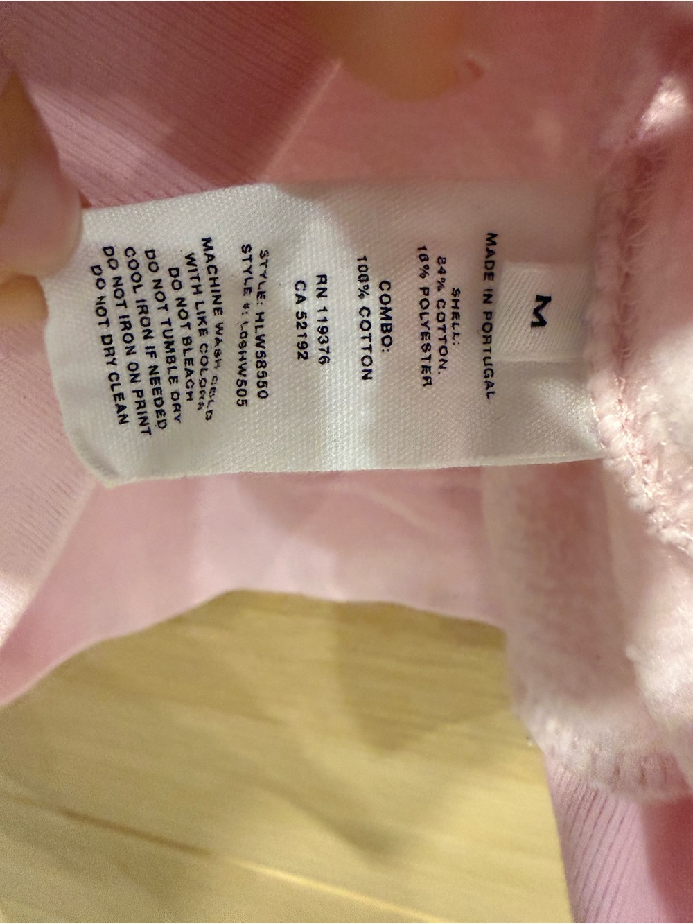 Helmut Lang Light Pink Embossed-Logo Hoodie - Picture 3 of 5